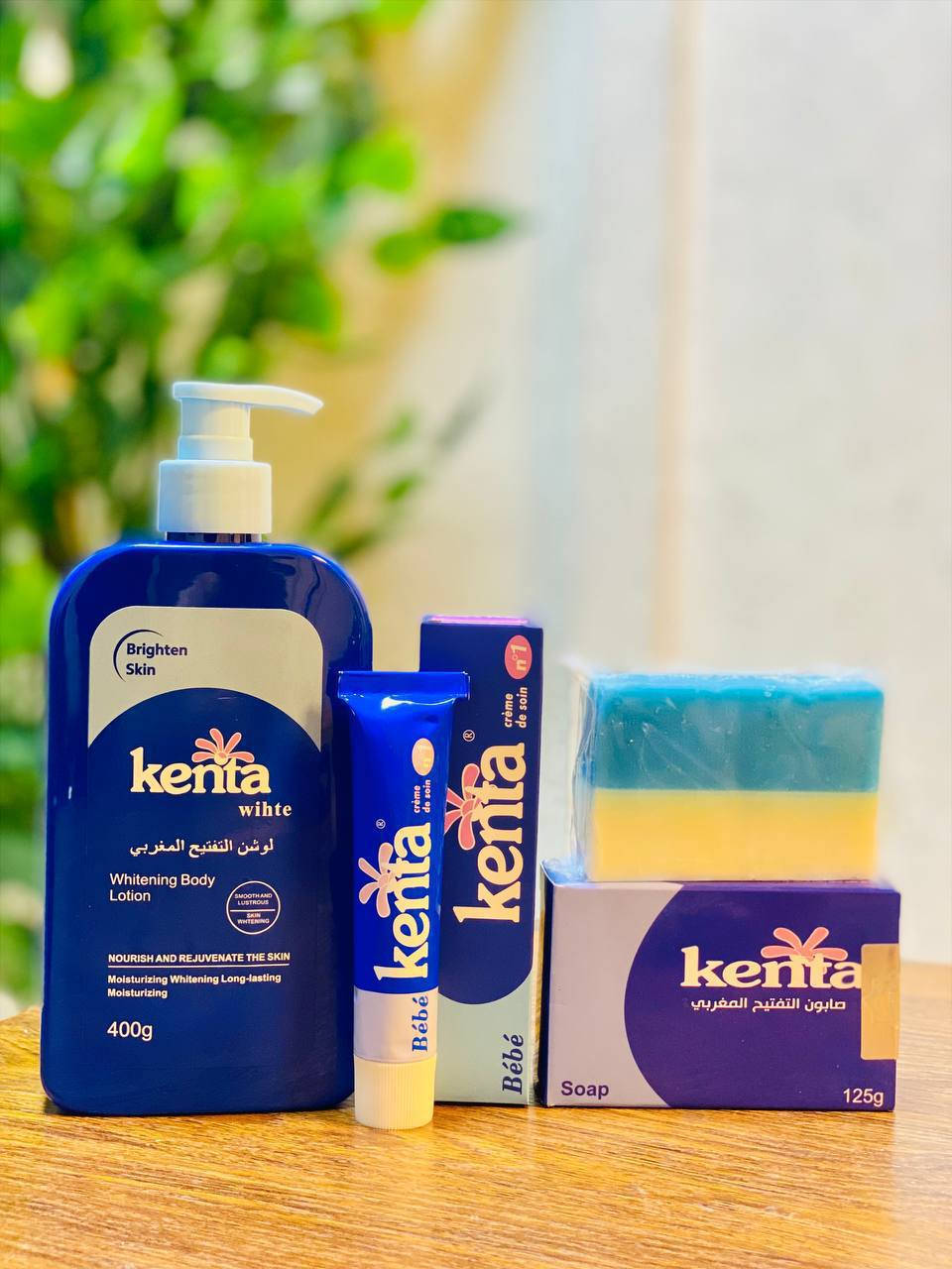 بكج كينتا Kenta المغربي الأصلي

✔️ كريم تفتيح المناطق الحساسة المغربي من كينتا – 100 جم
يعمل على تفتيح المناطق الحساسة وتوحيد لونها بلطف، بتركيبة خفيفة وفعالة تناسب الاستخدام اليومي.

✔️ صابون التفتيح المغربي من كينتا – 125 جرام
يساعد على تنظيف البشرة بعمق مع إزالة الشوائب والبقع الداكنة، ويترك البشرة أكثر إشراقًا ونعومة.

✔️ كينتا وايت لوشن التفتيح المغربي – 400 جم
لوشن خفيف القوام يمنح ترطيبًا يدوم طويلًا مع تعزيز إشراقة البشرة وتفتيحها بفضل مكوناته الطبيعية..
المنشأ : المغرب 
للحجز والاستفسار خاص


**إذا كنت صاحب هذا الإعلان وتريد حذفه لأي سبب، رجاءا أرسل رسالة إلى الدعم الفني**