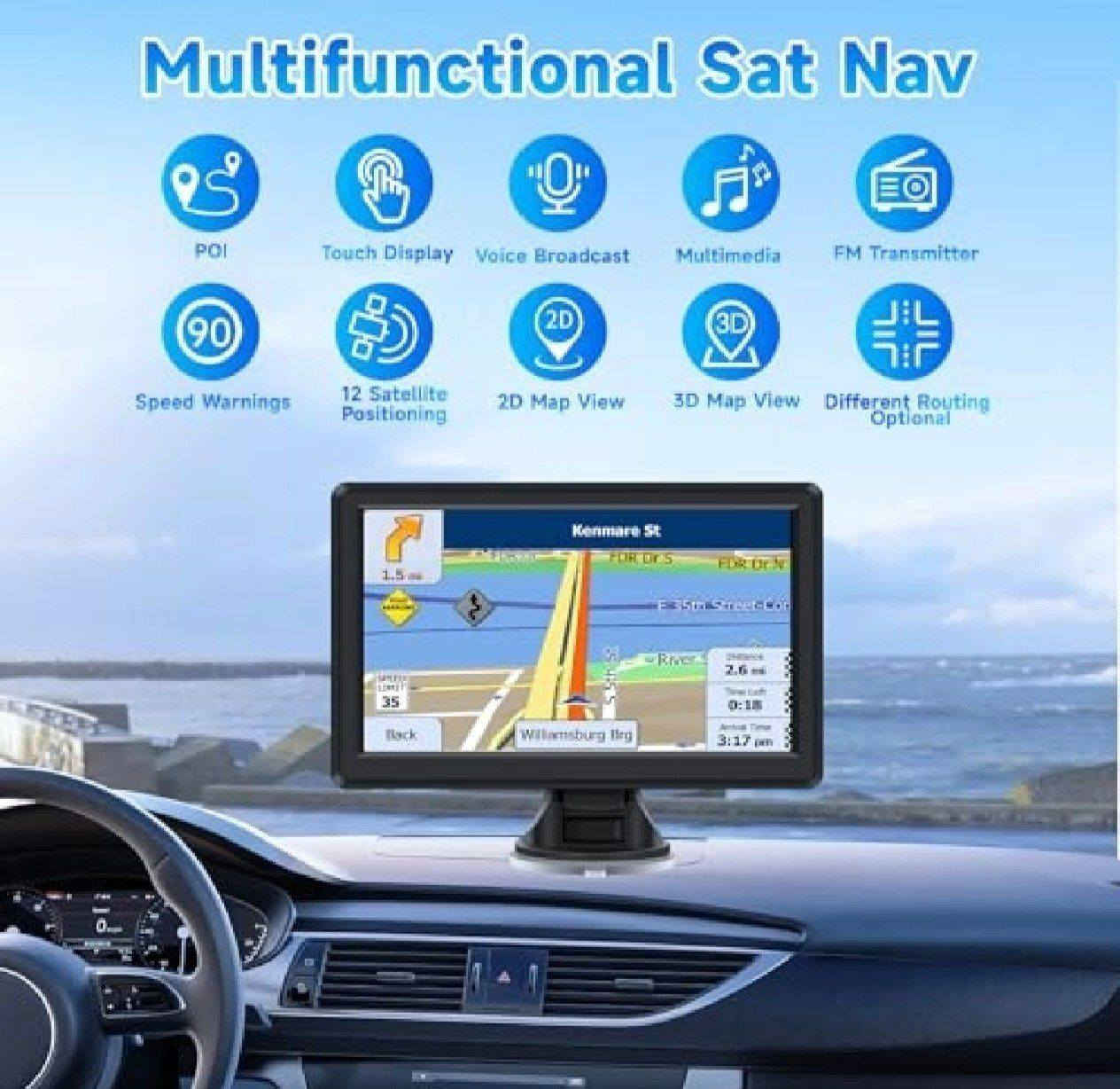 جهاز GPS للسيارة بشاشة لمس 7 إنج عالية الوضوح، يعمل بدون إنترنت ويعطي ملاحة دقيقة مع إرشادات صوتية وتحديد أسرع طريق.
يدعم البلوتوث وتشغيل MP3، ويعرض تحذير كاميرات السرعة ومعلومات الطريق.
متوافق مع 12–24 فولت مناسب للسيارات والشاحنات.
جهاز عملي وسهل الاستخدام وشاشته واضحة أثناء القيادة.
*********** مكاني نجف
