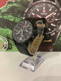 ساعة سويس ملتري سويسري اصلي بطارية  ستوب وج  كرونوكراف  نافذة للعرض ال...