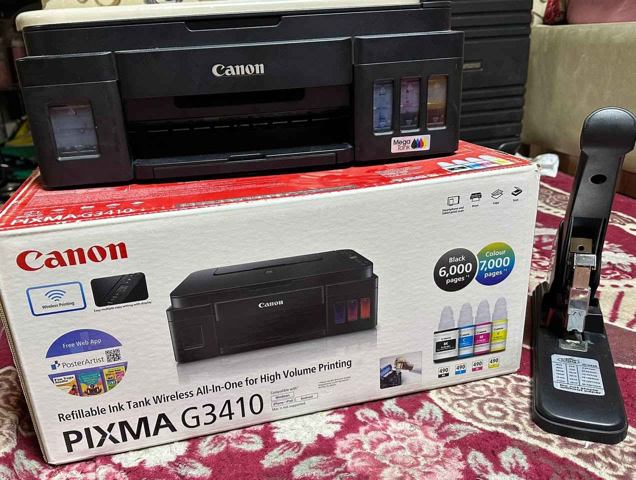 سلام عليكم
طابعه Canonللبيع 
نضيفها ستعمال شهرين مالبيت
ملحقات/كأبسها /مع واير حاسبها 
بسعر160وبيها مجال بسيط للطيبين
مكاني بغداد حي العامل 
رقم /***********
