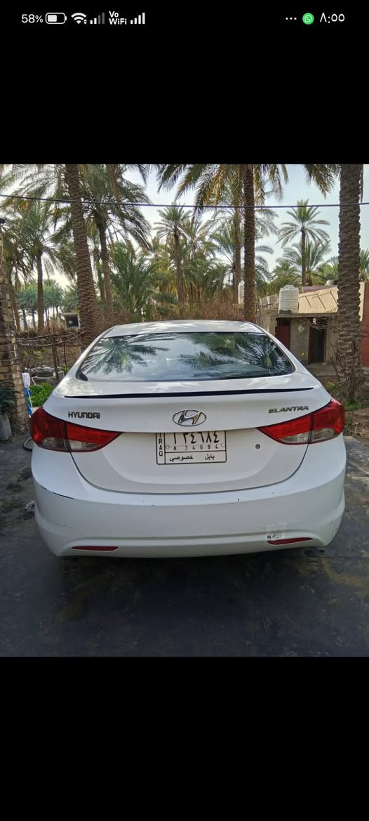 هيونداي ألنترا 2013
وارد خليجي كلين  بدون حادث مكفولة   الضربة والصبغ محرك 1600 مواصفات ستندر نص فول مكان السيارة بابل المحاويل ***********
