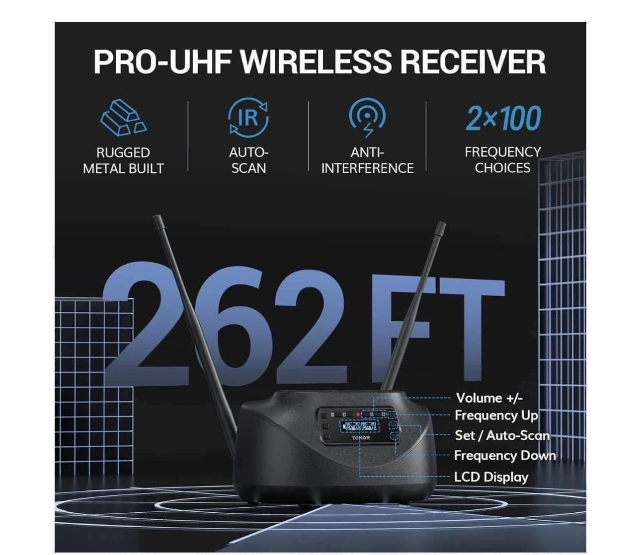 متوفر من امازون ماركة TONOR 💐

ميكروفون لاسلكي قابل لإعادة الشحن من TONOR، 
نظام ميكروفون محمول مزدوج UHF معدني، 
ميكروفون لاسلكي مع مستقبل بلوتوث، 
نطاق UHF 262 قدمًا للكاريوكي المنزلي والحفلات ودي جي وحفلات الزفاف 
موديل TW790،

جديد👍
السعر 60 الف💐


**إذا كنت صاحب هذا الإعلان وتريد حذفه لأي سبب، رجاءا أرسل رسالة إلى الدعم الفني**