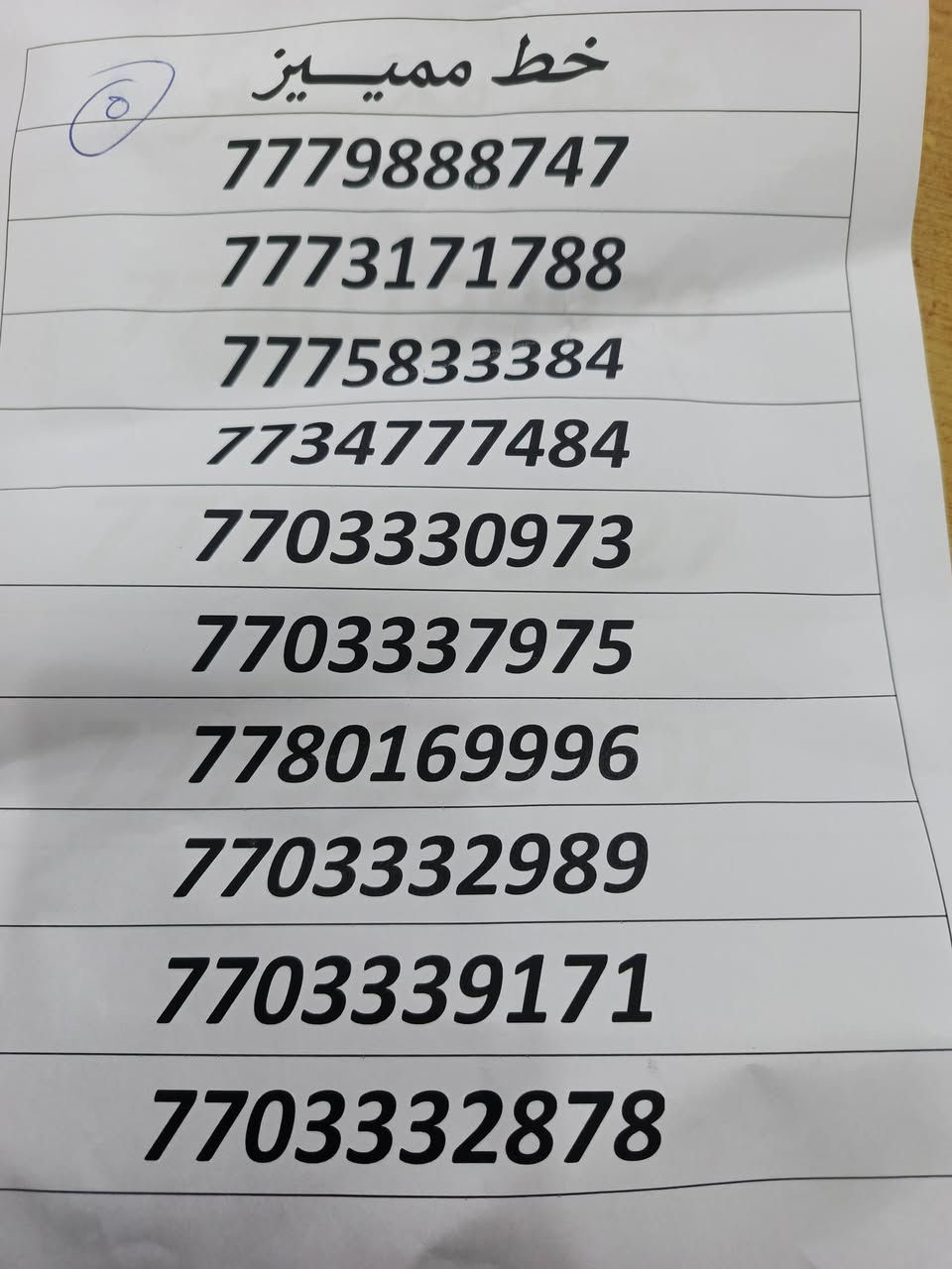 توفرت وجبة ارقام مميزه 👇
#مركز_الروان_بيبي....... 
سعر الخط (5) و (10) 
العنوان شارع عشرين بين السفير والكفاءات
شارع كهوة جاكي مقابيل علوة المخضر
المستمسكات المطلوبة بطاقة موحده وبطاقة سكن
علما لا نتعامل بالحجز.......


**إذا كنت صاحب هذا الإعلان وتريد حذفه لأي سبب، رجاءا أرسل رسالة إلى الدعم الفني**