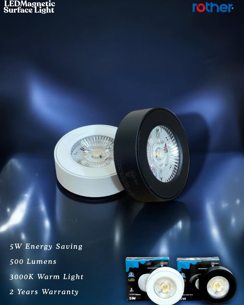 💡 إضاءة أنيقة لكل زاوية في بيتك
 LED Magnetic Surface Light بقدرة 5 واط يعطي إضاءة دافئة 3000K وسطوع 500 لومن.

مناسب لـ:
🏠 المنازل
🍽 المطابخ
🏢 المكاتب
🛍 المحلات

✨ إضاءة مريحة وعصرية لكل مكان
#ديكور #انارة


**إذا كنت صاحب هذا الإعلان وتريد حذفه لأي سبب، رجاءا أرسل رسالة إلى الدعم الفني**