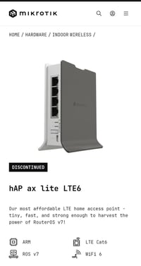 راوتر مايكروتك • hAP ax lite • LTE6