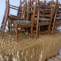 ميز طعام • ١٢ كرسي • خشب بلوط