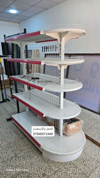 رف وسطي مشبك  ارتفاع 180 سم   طول 120 سم  5 طوابق لكل جهة  للحجز والاس...