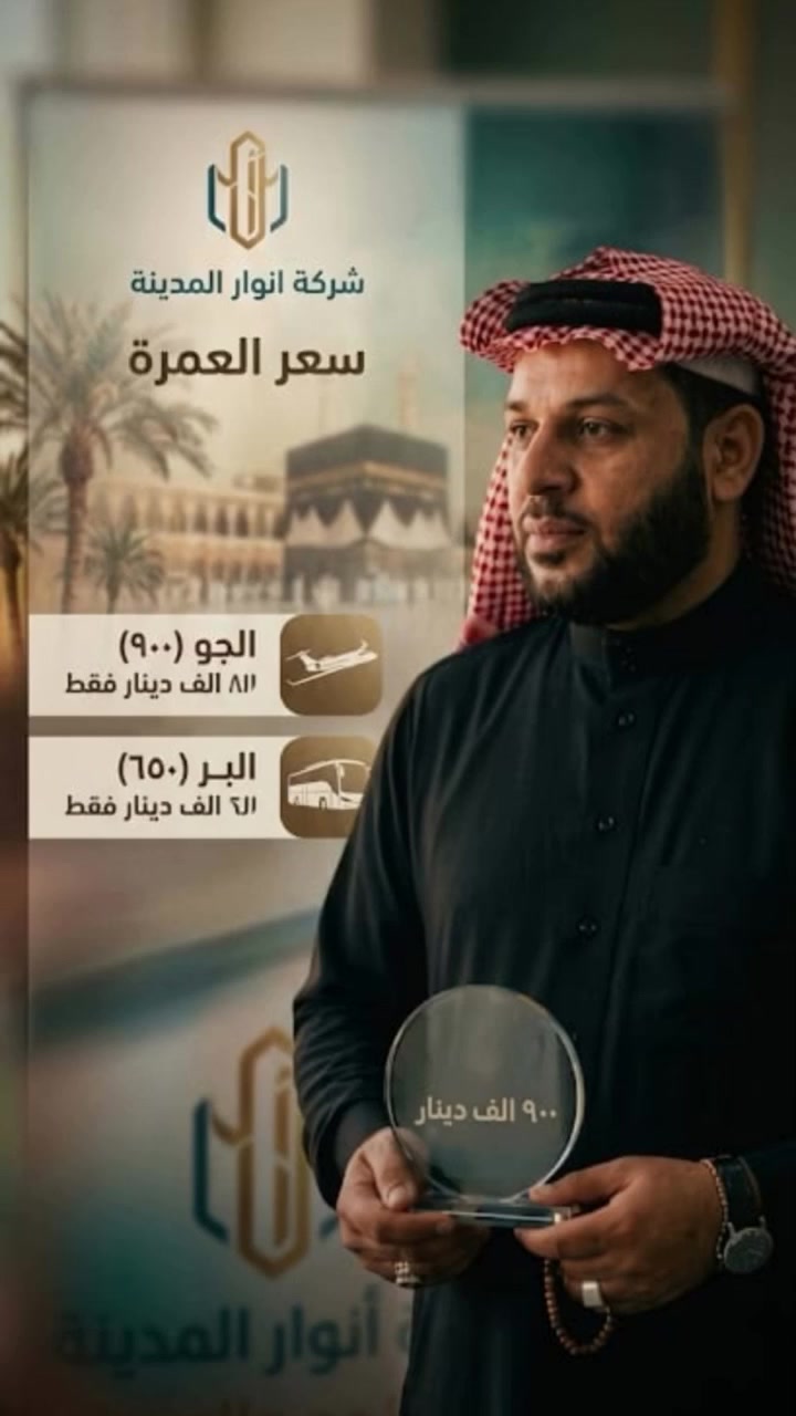 السعر الحالي للعمرة 
انسب الاسعار في العراق 
٩٠٠ الف دينار الجو ✈️
٦٥٠ الف دينار البر 🚌
______________
سعر خاص للمتعهدين 
وللعوائل 
_____________
انسب الاسعار في العراق
***********
***********
