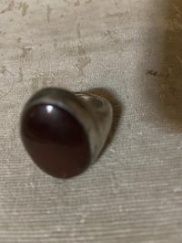 خاتم رجالي • فضة 925 • عقيق يماني كبدي