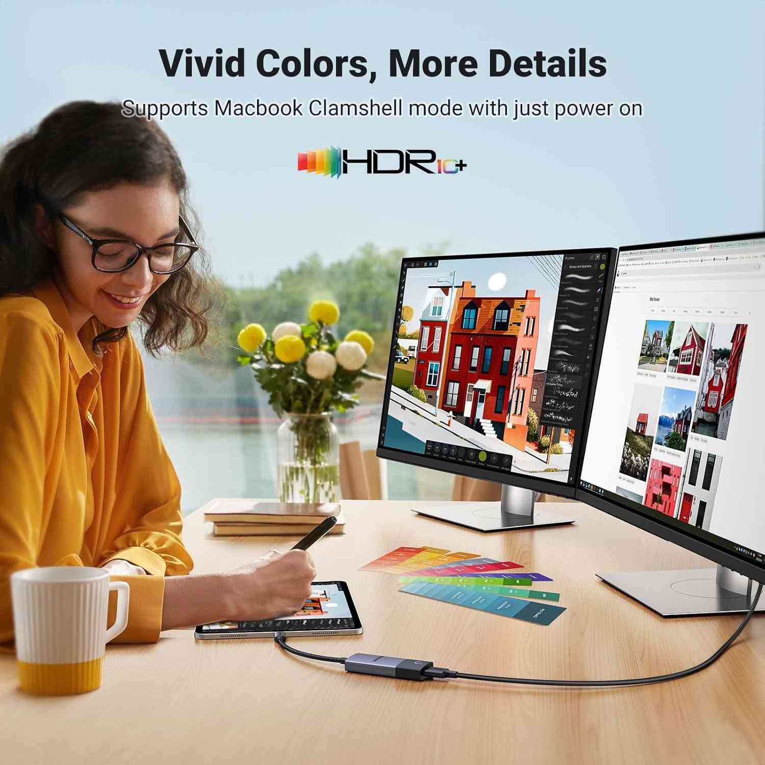 محول UGREEN من USB-C إلى HDMI 2.1، يدعم دقة 8K بمعدل 60 هرتز و4K بمعدل 240 هرتز، محول Thunderbolt 4/3 إلى HDMI بسرعة 48 جيجابت في الثانية، يدعم HDR وHDCP 2.3 وDolby وDSC 1.2a، كابل مضفر بطول 2 متر، متوافق مع iPhone 17/16 وGalaxy S25 وMacBook Pro/Air وiPad وXPS.

الأجهزة المتوافقة: iPhone 17 Pro Max/17 Pro/Air/17/16 Pro Max/16 Pro/16 Plus/16، Mac Mini M4/M4 Pro، MacBook Pro 2024، MacBook Air 2024، Galaxy S25/24 Ultra، iPad Pro 2024، iPad Air 2024، XPS 17/15/13، Dell، HP Chromebook x360، Surface Book 3/2، Samsung Tablet S9، Note 20، LG V40، Valve Steam Deck، Odyssey G8 G9. بطاقات رسومات Nvidia RTX 3090 و AMD Radeon RX 6900، أجهزة iPhone 17 Pro Max/17 Pro/Air/17/16 Pro Max/16 Pro/16 Plus/16 عالية الوضوح، أجهزة Mac Mini M4/M4 Pro، أجهزة MacBook Pro 2024، أجهزة MacBook Air 2024، أجهزة Galaxy S25/24 Ultra، أجهزة iPad Pro 2024، أجهزة iPad Air 2024، أجهزة XPS 17/15/13، أجهزة Dell، أجهزة HP Chromebook x360، وغيرها.
استخدامات محددة: الهاتف المحمول، الكمبيوتر المحمول، التلفزيون.
نوع الموصل: HDMI، USB Type-C.
اللون: رمادي.
أبعاد المنتج (الطول × العرض × الارتفاع): 3.09 × 1.24 × 0.51 بوصة.
السعر 14 الف 
 يوجد توصيل لجميع محافظات العراق 
ملاحظة : يفحص المنتج قبل الوصول الى الزبون .


**إذا كنت صاحب هذا الإعلان وتريد حذفه لأي سبب، رجاءا أرسل رسالة إلى الدعم الفني**