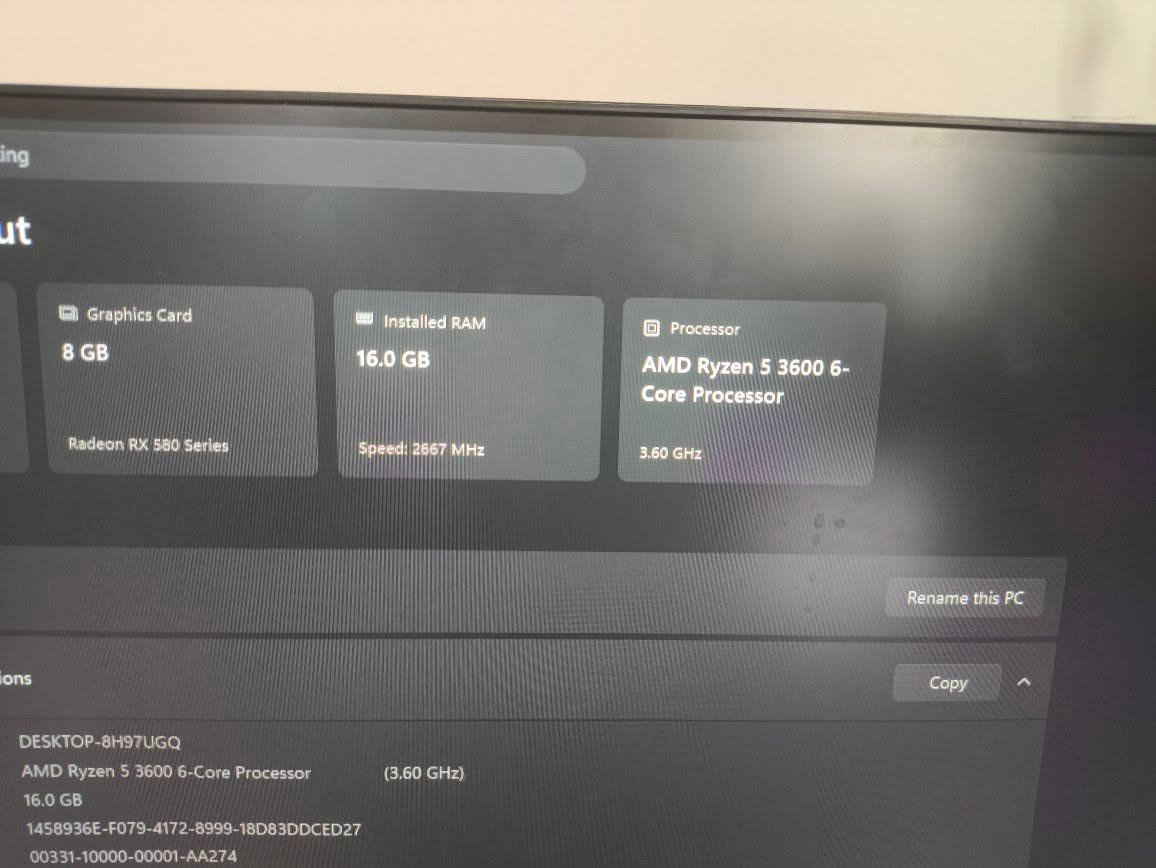 pc للبيع المواصفات بالصور السعر ٥٠٠ وبيه مجال بسيط للاتصال ***********
مكاني بغداد الدورة شارع ابو الطيارة
بي سي كامل ونضيف ومفعل وندوز ١١
