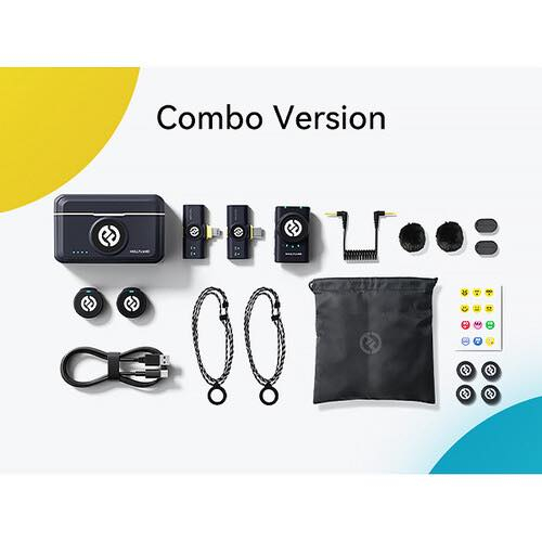 هذا المنتج هو ميكروفون Hollyland Lark M2 اللاسلكي، وهو نظام ميكروفون مصمم لصناع المحتوى. 
 

الوزن: يتميز بخفة وزنه الشديدة، حيث تزن وحدة الإرسال 9 جرامات فقط. 
جودة الصوت: يوفر تسجيل صوت عالي الدقة بتردد 48 كيلوهرتز/24 بت. 
عمر البطارية: تصل مدة تشغيل الميكروفون إلى 10 ساعات، وتمتد إلى 40 ساعة باستخدام علبة الشحن. 
التوافق: هذا الإصدار مزود بمنفذ USB-C لتوصيله بالهواتف الذكية والأجهزة المتوافقة.


**إذا كنت صاحب هذا الإعلان وتريد حذفه لأي سبب، رجاءا أرسل رسالة إلى الدعم الفني**