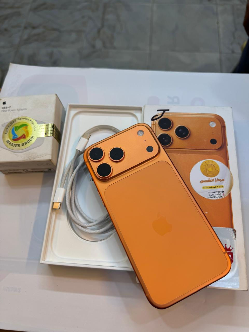 ايفون 17 برو ماكس 256
شريحة الاكترونيا 
بطارية 100‎%‎
نضافة 100‎%‎
مشحون 57 مرة
اخو الجديد 
بعدة بلضمان 11 شهر
من الشركة
كامل ملحقات الاصلية
السعر خاص ***********
العنوان القطاع شارع السوك مجاور عوينات الكرار 
مركز الشمس
