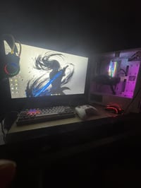 كامل مكل سماعه كيبورد و ماوس. .مكانيكي جوستك ألعاب و يوبس و شاشه و كار...