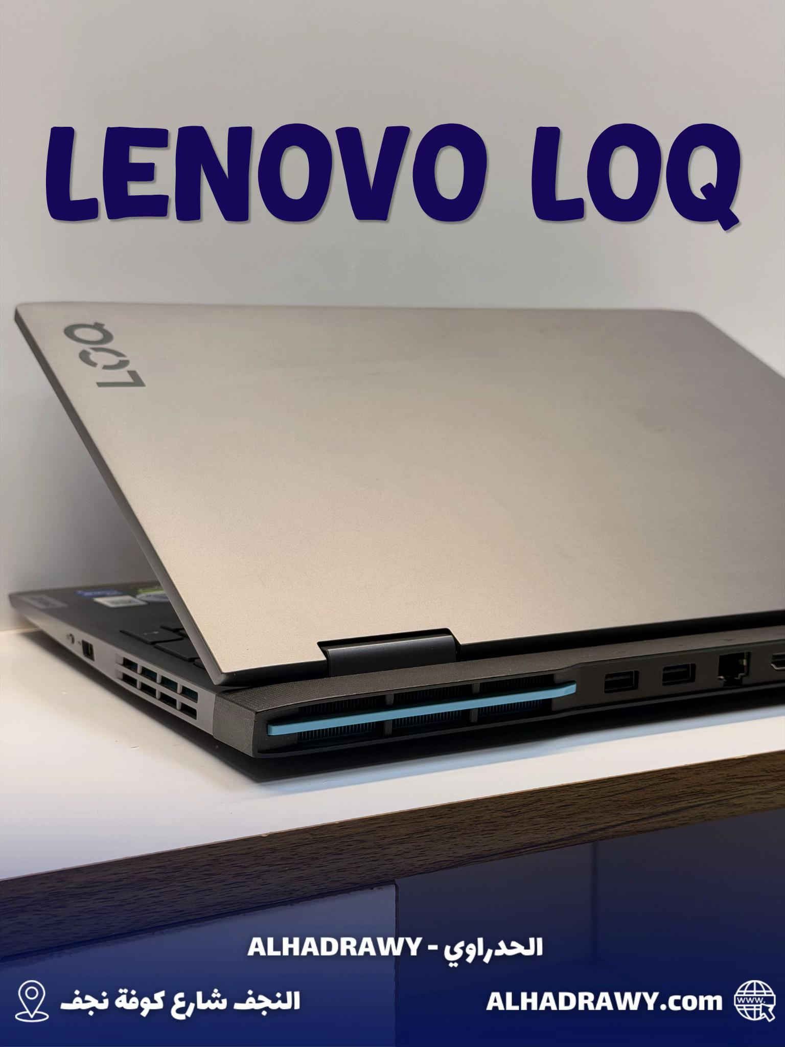 ⁨	🔥 Lenovo LOQ 15IRH8 - مستخدم 🔥
 
 ✅ Intel Core i7-13620H الجيل 13
 ✅ RAM 16GB DDR5 5200MHz
 ✅ SSD NVMe 512GB
 ✅ RTX 4060 8GB GDDR6 (115W)
 ✅ شاشة 15.6” FHD IPS 144Hz
 ✅ كيبورد عربي + إنكليزي بإضاءة خلفية
 ✅ لون Storm Grey
 
 💰 السعر نقداً: 1,400,000 دينار عراقي
 
 🎮 أداء قوي للألعاب الحديثة
 🎨 مناسب للتصميم والمونتاج والهندسة
 ⚡ معالج جيل 13 وكارت RTX 4060 بكامل القوة
 
 📍 معرض الحدراوي - النجف
 🚚 توصيل داخل النجف وجميع المحافظات
 🛡️ ضمان اسبوع⁩


**إذا كنت صاحب هذا الإعلان وتريد حذفه لأي سبب، رجاءا أرسل رسالة إلى الدعم الفني**