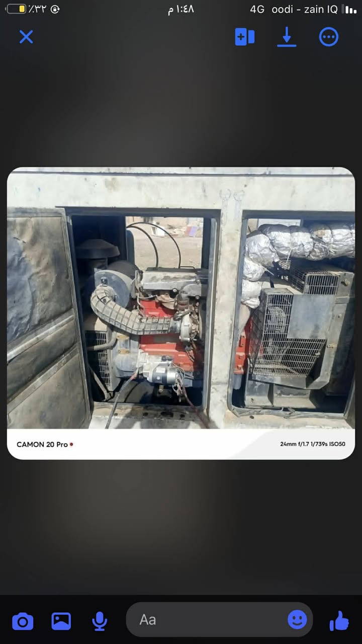 السلام عليكم .
للبيع : مولد بيركنز الماني 116 kv. شغال كامل راس توليد مو فتوح حساسات وشاشه . المكان دغيمه  اتصال على صاحب الوقم : ***********
