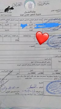 #قطعه ارض سكنيه للبيع  رقمه      2/10.      3754  مساحه   125 متر     ...