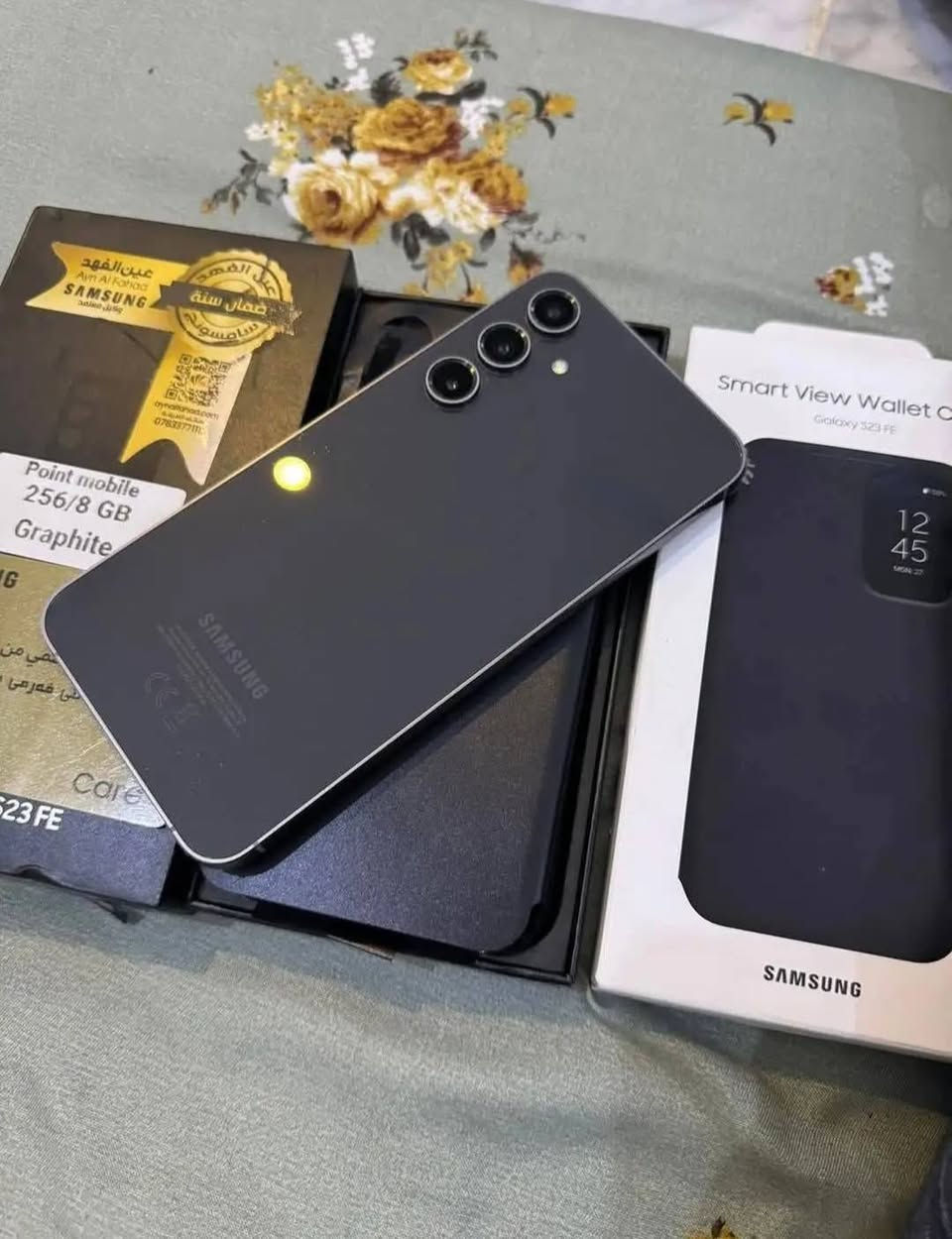 سامسونك S23 FE شحن وكاميرا وصوت جدآ عالي
ميزة تسجيل المكالمات بلادي 
الجهاز شرق اوسط عربي رسمي خطين بصمه اصبع بصمه وجه
الجهاز ذاكره 128 مكفول شرط الفحص فقط الكارتونه ضاعت اخذته جديد ضمان شركه الوطني كرت شاشه
((ببجي 90 فريم ))  ***********
شاشة اموليد 120 هرتز 
نظافة الجهاز 💯 /💯 اذا بيه شخط مرجوع 
(.....وتر بروف.......) السعر 325  الف للبيع او مراوس
مكاني كربلاء كربلاء, العراق
