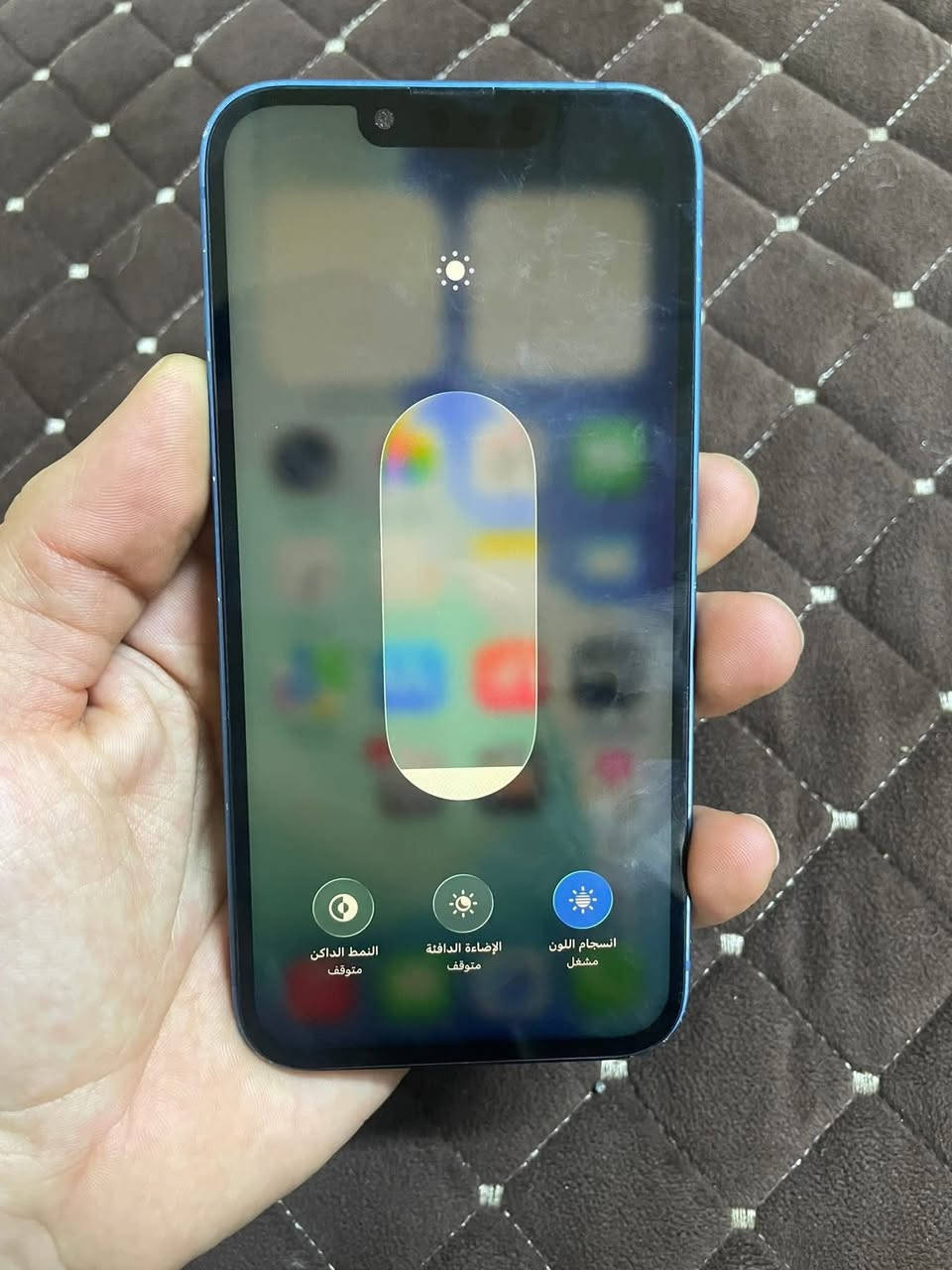 البيع فقط بدون مراوس 

آيفون 13 عادي 

لون ازرك 

ذاكره 128 

بطاريه 75 

جهاز فقط شاشه مبدل ثلاث خيارات وبصمه وجه شغال 

سعر 300 

مكان موصل لأيسر 

*********** 
***********
