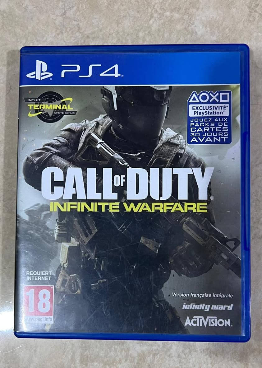 السلام عليكم
مُلحقات ps4
1)هارد موسع واحد تيرا 1TB مع الالعاب بسعر 60 الف وبي مجال.
2)يو بي اس UPS سعة 850 maxima  بسعر 30 الف وبي مجال.
3)جوستك بلي فور تجاري نظيف بسعر 10 الف وبي مجال.
4)قرص call of duty infinity warfare نظيف جداً بسعر 15 الف وبي مجال.

للتواصل:***********/مكان بغداد
