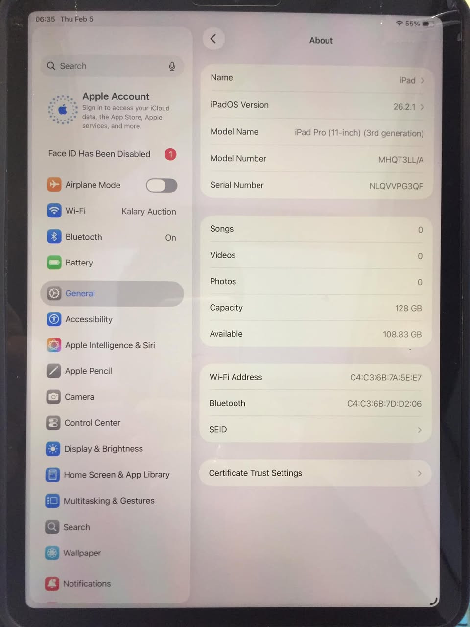 ipad pro (11-inch)
128GB
سعر 500 الف
@إشارة


**إذا كنت صاحب هذا الإعلان وتريد حذفه لأي سبب، رجاءا أرسل رسالة إلى الدعم الفني**