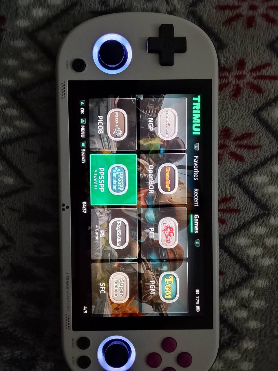 جهاز TRIMUI Smart Pro 🎮للبيع
مشغل محاكيات كدامك اكثر من 10 محاكيات مختلفة كل محاكي ولة العاب تختلف كامل ملحقات جديد ما مستعمل مفتوح من كارتونة لغرض تحديث و اضافت محاكيات  سعر 100 بي مجال قليل  يوجد توصيل


**إذا كنت صاحب هذا الإعلان وتريد حذفه لأي سبب، رجاءا أرسل رسالة إلى الدعم الفني**