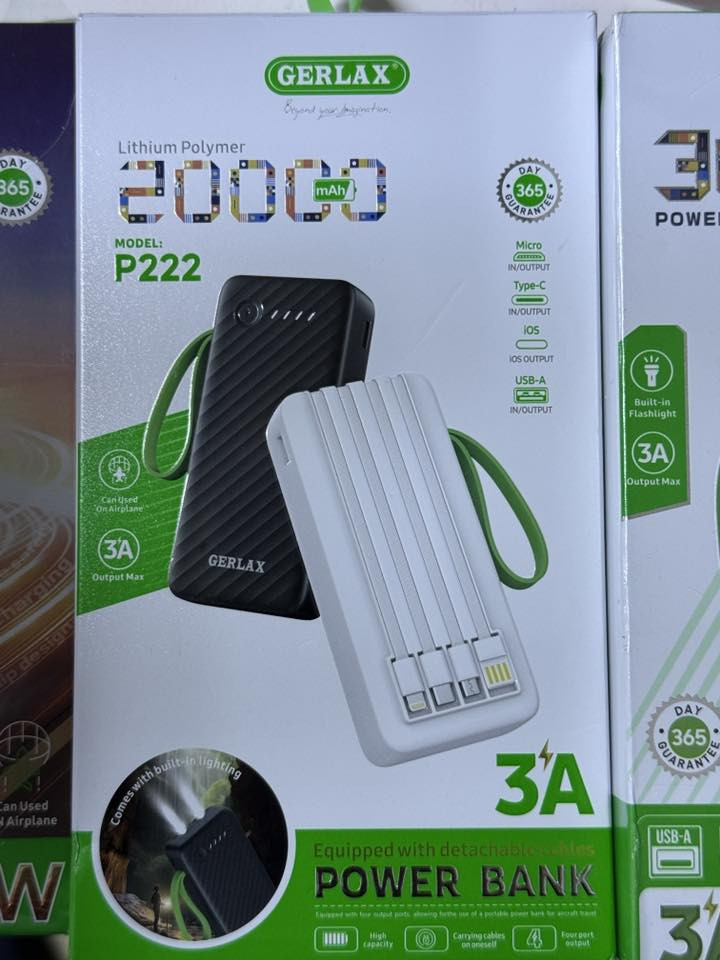 🔋 باوربنك طاقة جيرلاكس بسعة متعدده ، طراز P122، شحن سريع 3 أمبير

حافظ على طاقتك في أي مكان مع بنك الطاقة عالي السعة GERLAX P122 الذي يتميز بكابلات قابلة للفصل مدمجة وشحن سريع بقوة 3 أمبير.

مثالي للاستخدام اليومي، والسفر، وانقطاع التيار الكهربائي، وحالات الطوارئ.

الميزات الرئيسية

بطارية عالية السعة 30000/20000/10000 مللي أمبير
مخرج شحن سريع بقوة 3 أمبير
كابلات مدمجة (لا حاجة لكابل إضافي)
منفذ إخراج USB-A
تصميم صغير الحجم وقابل للحمل
توافق الأجهزة المتعددة
مؤشر LED لبطارية البطارية
حماية شحن آمنة وموثوقة
30 ألف ميلي أمبير السعر ٢٥
20 ألف ميلي أمبير السعر ٢٠
10 ألف ميلي أمبير السعر ١٢
_______________
ضمان لمدة سنه كاملة 
__________________
يتوفر توصيل لكافة محافظات العراق 
____________________

 #العنــــوان... 
المدحتية.  خلف مجمع الوارث الطبي 
مجاور مجمع ماهر ابو الفرفوري 
متابعة البيج فضلا وليس امرا 

https://www.facebook.com/share/16oRvZxHUu/


**إذا كنت صاحب هذا الإعلان وتريد حذفه لأي سبب، رجاءا أرسل رسالة إلى الدعم الفني**