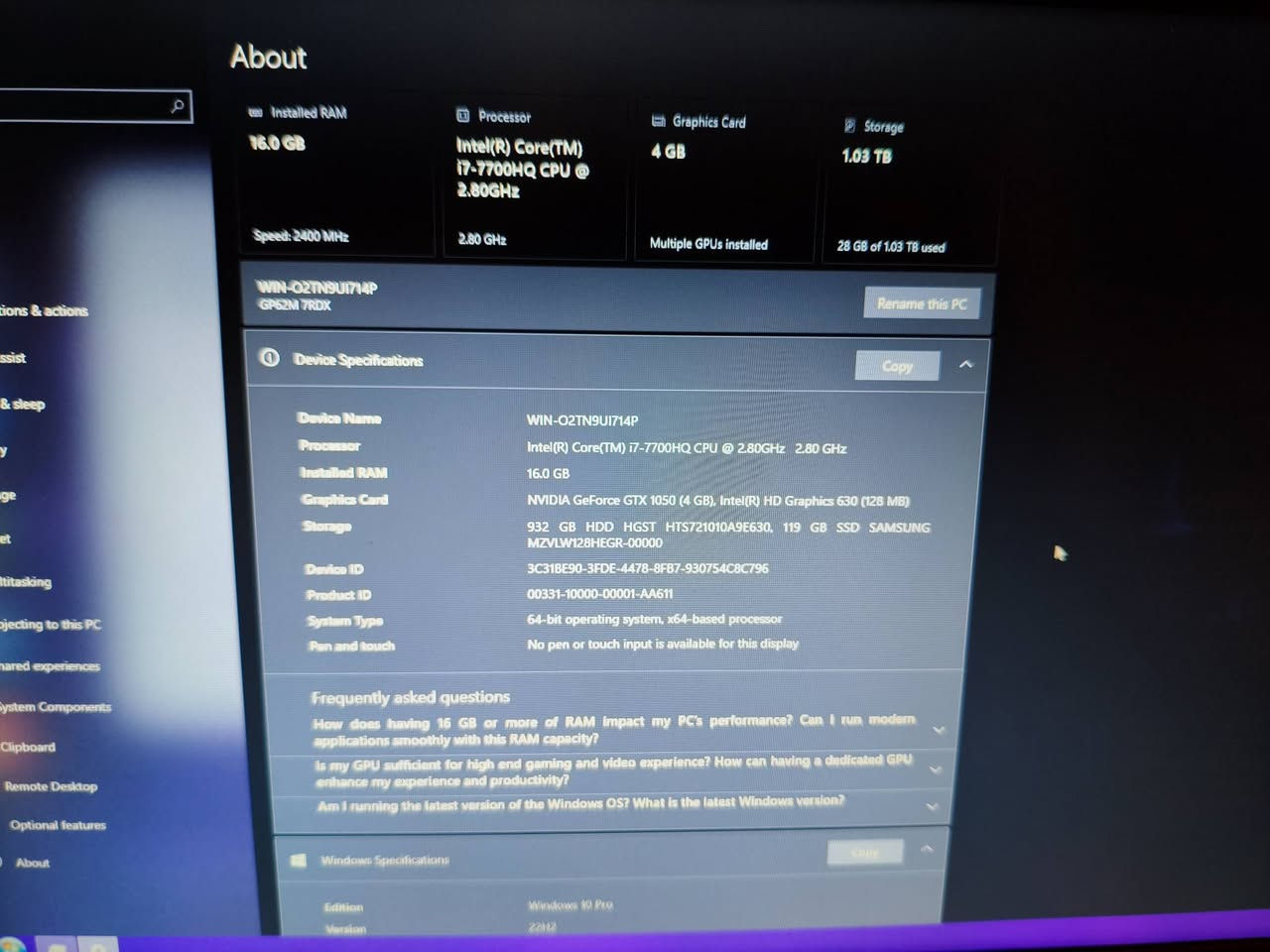 لابتوبmsi للبيع حجم شاشة 17.3
-----------------------------------
المعالج core i7 7700HQ
كارت الشاشة gtx 1050 
رامات 2x8 2400 MHz 
هارد الاساسي m.2 128 Samsung 
الهارد الثاني hdd 1Tb سرعتة7200rbm
لابتوب ماركة GL72028 msi 
شاحنتها الاصلي مالتها موجودة
بطارية ننشطة لحد هسة 💯 
بس كارتونة لابتوب ماعندي 
كلشي شغال بيها الصوت وكيبورد
-----------------------------------
السعر 450 بيهة مجال 
العنوان بغداد حي الامين الثانية قرب 
مستوصف النفط
للتواصل ***********
