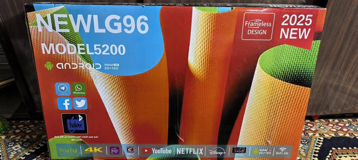 للبيع | تلفزيون NEWLG96 أندرويد 4K – 50 بوصة 🔥
🔹 الموديل: 5200
🔹 الحجم: 50 بوصة
🔹 شاشة بدون حواف (Frameless)
🔹 نظام Android TV
🔹 دقة 4K UHD
🔹 ذاكرة 2GB RAM + 16GB
🔹 يدعم: YouTube – Netflix – Disney+
🔹 WiFi 5G + Screen Share
🔹 تحميل تطبيقات (واتساب/فيس/تلغرام…)
🧼 الحالة: مستعمل (مدة اسبوع فقط) نظيف جدًا وما بيه أي عيب
💰 السعر: 250,000 دينار عراقي
📍 جاهز للفحص والاستلام
📞 للجادين فقط
اتصال / واتساب: [***********]

