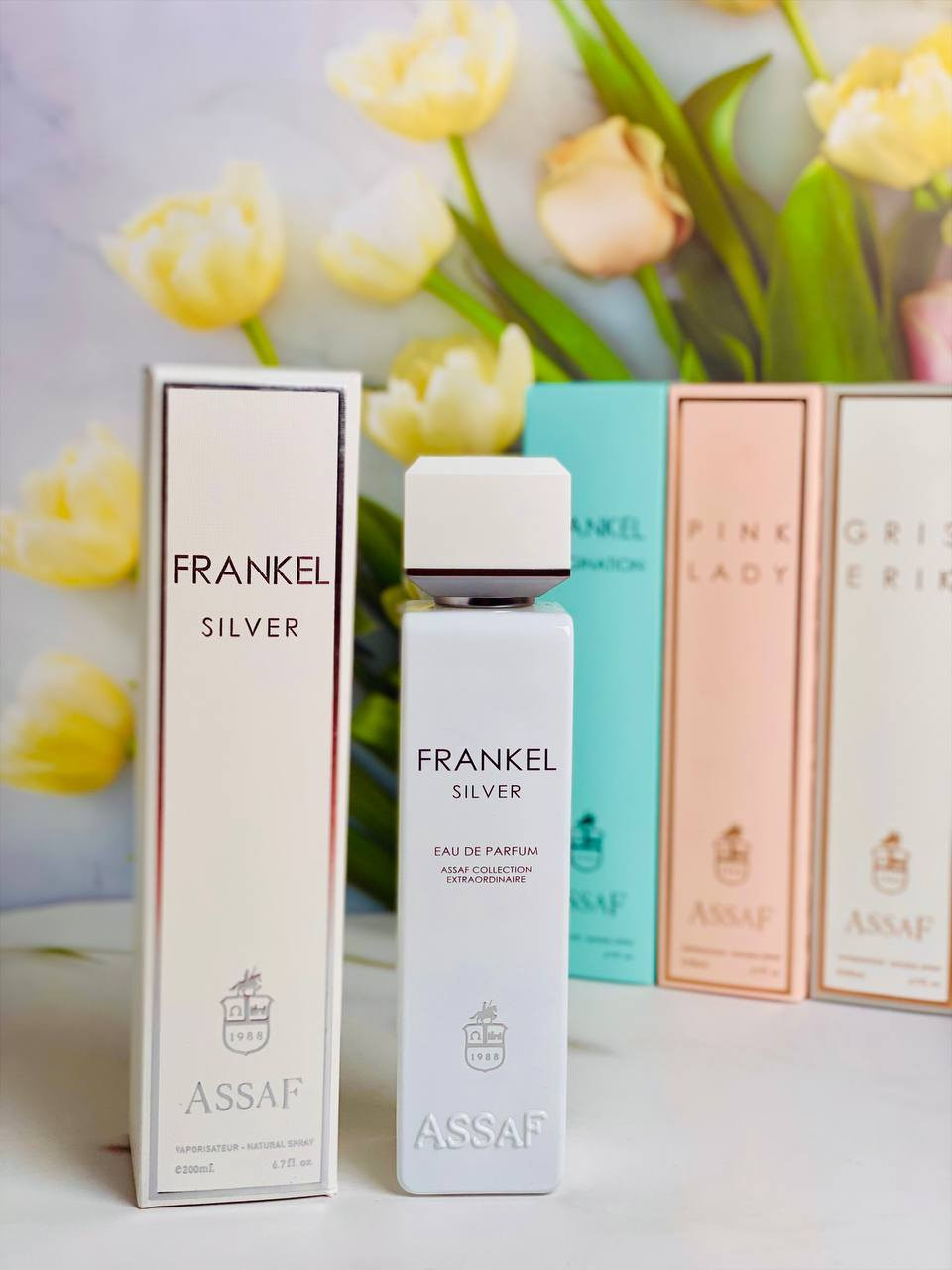 عطور براند عساف 200ml 🇸🇦

👩🏻‍🦰👨🏻‍🦱😍 ٦ نكهات مختلفة للرجال والنساء

🤍 فرانكل سلفر بديل لعطر كريد سلفر ماونتن
المكونات: لمسات حمضية منعشة من البرتقال والليمون والبرغموت والشاي الاخضر والزبيب الأسود القاعدة كريمية خشبية وعشبية مثل خشب الصندل والمسك 😍

💚 نوبل بديل لعطر لانكوم لافي بيل
المكونات : عبير الورد والياسمين والفانيليا لمسة أنثوية دافئة المسك العود خشب الصندل والبرغموت 😍

🎀 بنك ليدي بديل لعطر مس 
لافيرين
المكونات : تركيبة زهرية بوردية تجمع بين الأزهار البيضاء والباتشولي والفانيليا من زهرة البرتقال والبرغموت 😍

🖤 فرانكل انفنتوس بديل بعطر كريد انفنتوس
المكونات : السوسن الفتان والليمون المنعش رائحة البنفسج والريحان نجيل الهند العطري أخشاب الارز والمسك 😍

💙 فرانكل اماجنشن بديل لعطر اماجنشن
المكونات :النفحات الحمضية والمائية المكونات العليا البرغموت والحمضيات والعنبر الجاف والياسمين القاعدة خشب 🪵 

💜 كريس بديل لعطر كريس ديور
المكونات : البرغموت وقلب الياسمين الورد طحلب البلوط أخشاب الصندل أخشاب الارز الباتشولي والعنبر 😍


**إذا كنت صاحب هذا الإعلان وتريد حذفه لأي سبب، رجاءا أرسل رسالة إلى الدعم الفني**