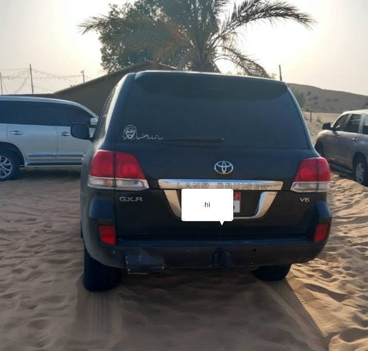 Land cruiser GXR V6 2011
Price 48
Whatsapp 0567592964
Location Abu Dhabi


**إذا كنت صاحب هذا الإعلان وتريد حذفه لأي سبب، رجاءا أرسل رسالة إلى الدعم الفني**