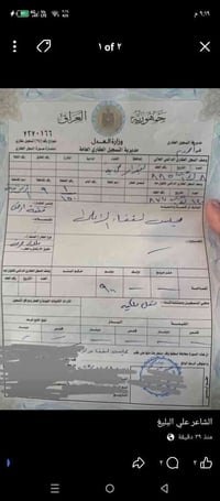 البيع قطعت أرض توزيع مجلس القضاء الاعلى الزمبرانية 150 او200 متر من ال...