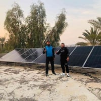 تم ربط منضومة طاقه شمسية  بقدره 16 امبير ليلي ونهاري   تاريخ النصب 7/1...