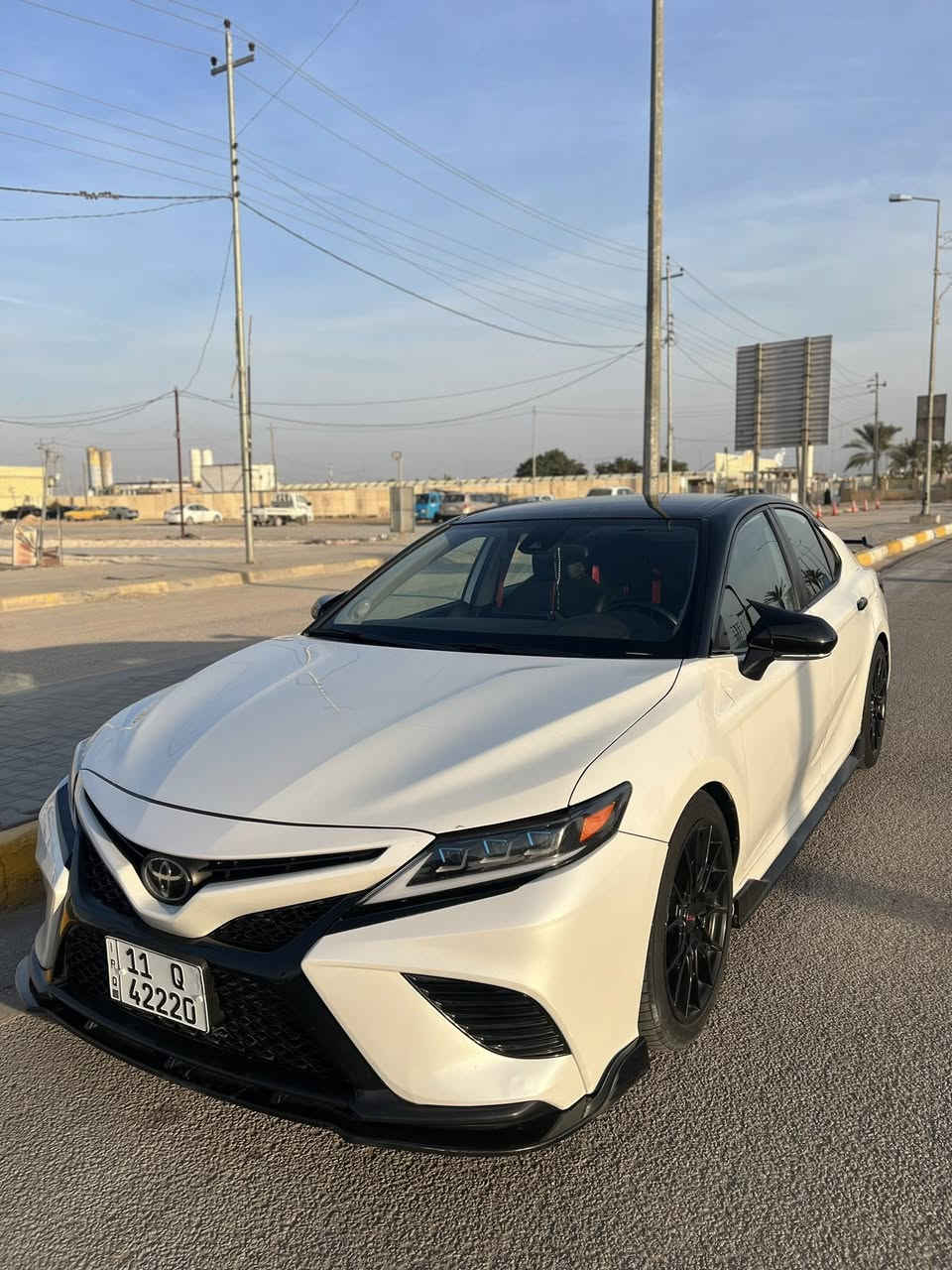 السلام عليكم 
تويوتا كامري TRD
الموديل:2022
حجم المحرك:6سلندر 3500
عداد المسافه 60.000الف 
مواصفات الTRD المعروفة 
السياره جديده بدون نواقص 
بجم كبس ضرر خلفي 
جاملغ خلفي وقبق الجنطه 
بدون ايرباك بدون دواخل 
رقم بغداد انكليزي باسمي تحويل مباشر 
السعر 238
مكاني كربلاء 
***********
