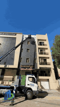 شركة دار القمة • تنظيف واجهات • رافعات كرين