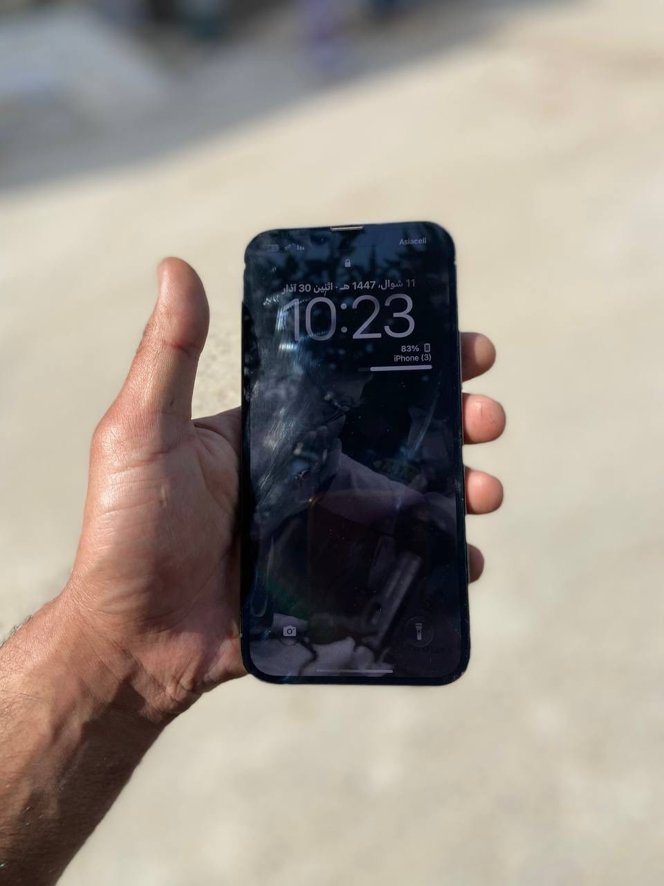 ايفون 13 برو ماكس شرق اوسط وتر بروف نضافه 85‎%‎ بطاريه87 ذاكره 128 بدون ملحقات السعر700 مكاني بغداد البلديات ***********
