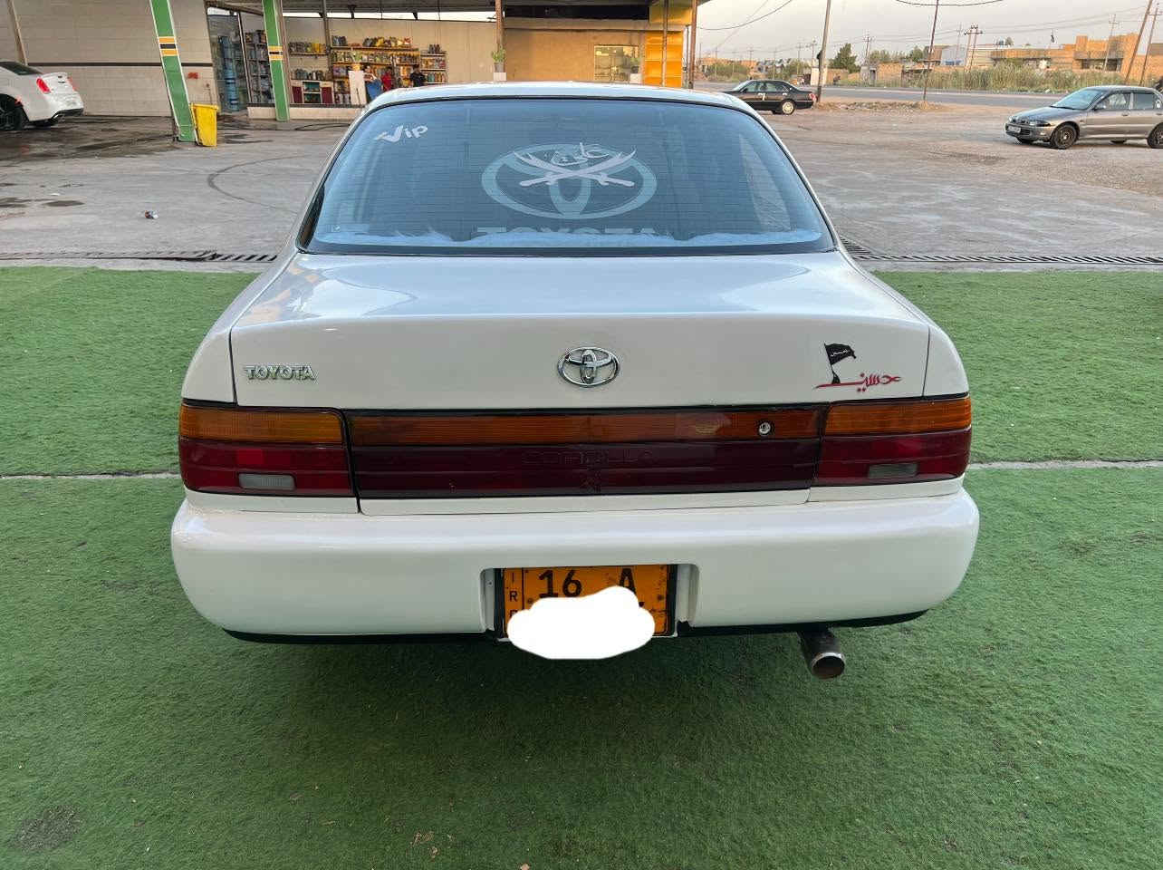 سلام عليكم كورله للبيع موديل 92
مكفوله عيب شرعي واصوليات 
كير ومكينه1800حداديه وتخم تاير
رقم قادسيه مشروع وطني سنويه ل28
مكان السياره ناصريه سوق الشيوخ 
السعر 58
للاستفسار عل ***********
