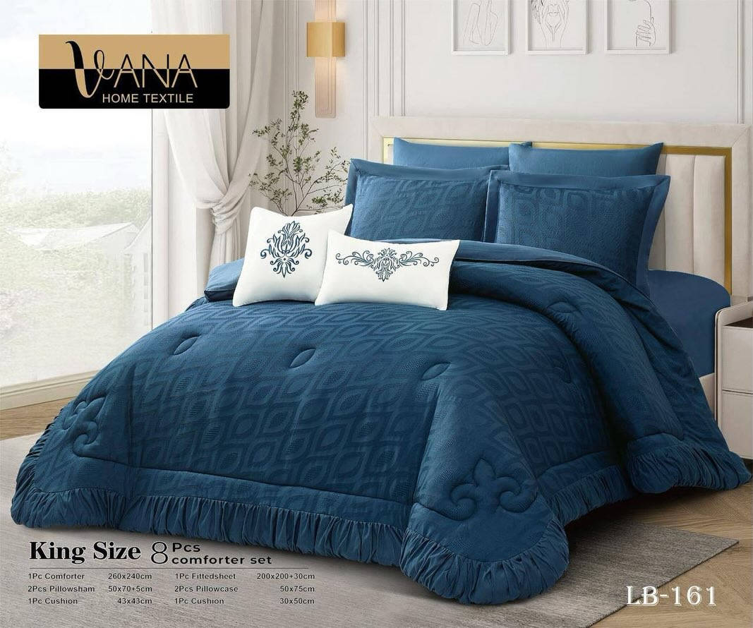 ⚜️عروضنا مع داڤانا للمفروشات
  
لحاف صيفي نفرين مودرن 8 قطع 

السعر : 75 ألف فقط 💫💫💫

طقم لحاف VANA الفاخر 👑
تصميم أنيق بلون بني هادئ يضيف لمسة فخامة ودفء لغرفة النوم، قماش ناعم ومريح مع نقوش راقية تناسب الديكورات العصرية والكلاسيكية.

المواصفات:
 • قياس: King Size
 • 8 قطع كاملة
 • لحاف: 260×240 سم
 • ملاءة مطاط (Fitted Sheet): 200×200 + 30 سم
 • 2 كيس مخدة: 50×75 سم
 • 2 كيس مخدة: 50×70 + 5 سم
 • 2 مخدة ديكور: 43×43 سم و 30×50 سم

طقم متكامل يعطي سريرك مظهر مرتب وفخم ✨
مناسب للاستخدام اليومي ومثالي للعرسان أو لتجديد غرفة النوم.

#مفروشات #ديكور_المنزل #اثاث_منزلي #اناقة_البيت #ديكور_راقي تصميم_داخلي افكار_ديكور اثاث_راقي بيت_الاحلام تجهيز_المنزل
مفروشات_العراق اثاث_عراقي عروض_العراق ديكور_عراقي كربلاء النجف بغداد الحلة البصرة السماوة الناصرية
توصيل_مجاني عروض_خاصة خصومات افتح_بيتك_بذوق البيت_الراقي الراحة_تبدأ_من_البيت ستايلك_يبدأ_من_البيت


**إذا كنت صاحب هذا الإعلان وتريد حذفه لأي سبب، رجاءا أرسل رسالة إلى الدعم الفني**