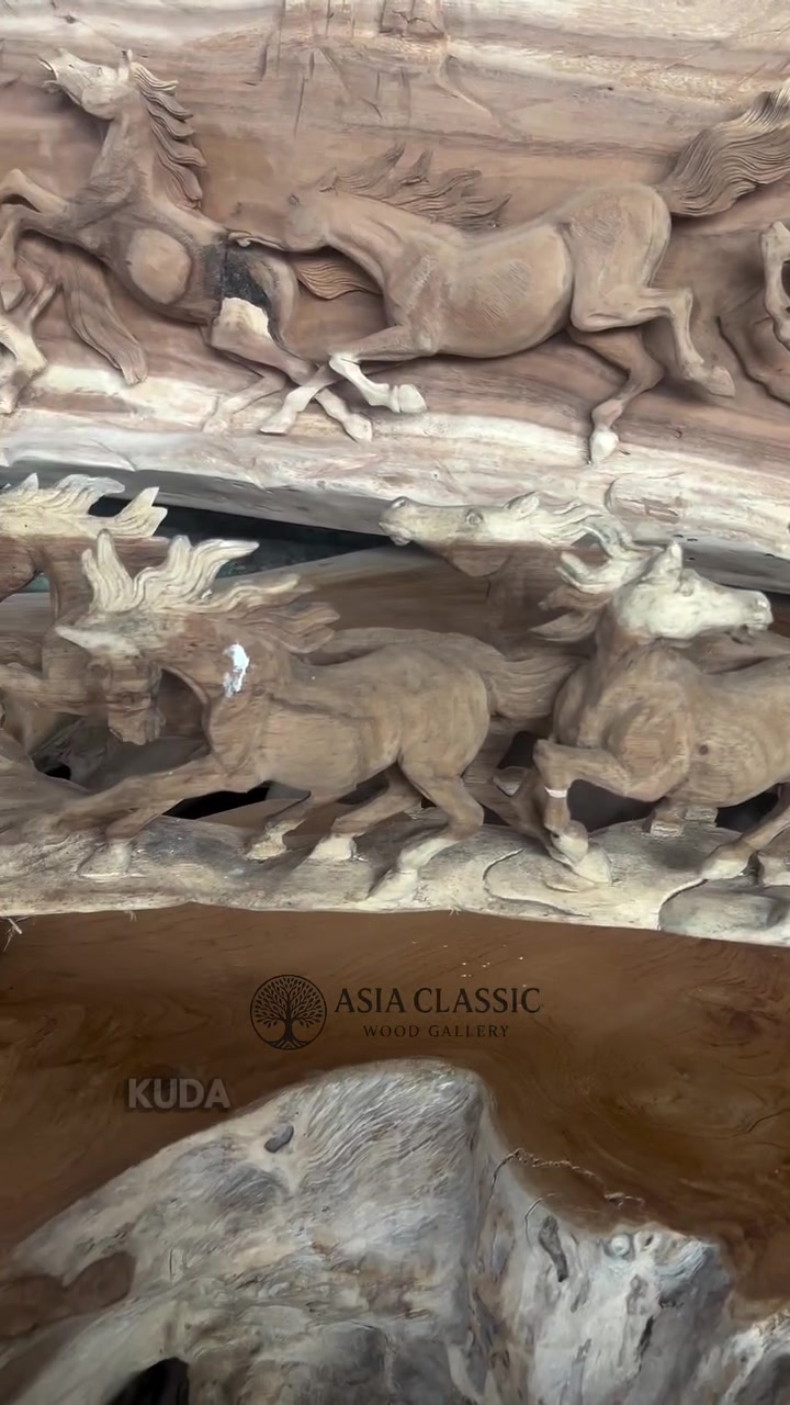 UKIRAN KAYU 3D KUDA BERLARI — 8 UKIRAN KUDA

Dekorasi dinding berbahan kayu suar solid dengan konsep tiga dimensi yang menampilkan 8 ekor kuda berlari dalam satu karya.

Detail ukiran dibuat bertingkat sehingga bentuk, volume, dan gerakan kuda terlihat lebih nyata.

Spesifikasi:
• Material: Kayu suar solid
• Model: Ukiran 3D
• Motif: 8 kuda berlari

Keunggulan:
✓ Detail anatomi kuda lebih terlihat
✓ Karakter serat kayu berbeda di setiap karya
✓ Cocok untuk ruang tamu, villa, hotel, kantor, dan area premium

Satu karya dengan tampilan natural, detail, dan ukuran yang memberi karakter pada ruangan.

#KaryaKayu
#SeniUkir
#HandCarvedWood
#3DWoodCarving
#HorseCarving
#WoodDecor
#DekorasiKayu
#InteriorKayu
#LuxuryWoodArt


**إذا كنت صاحب هذا الإعلان وتريد حذفه لأي سبب، رجاءا أرسل رسالة إلى الدعم الفني**