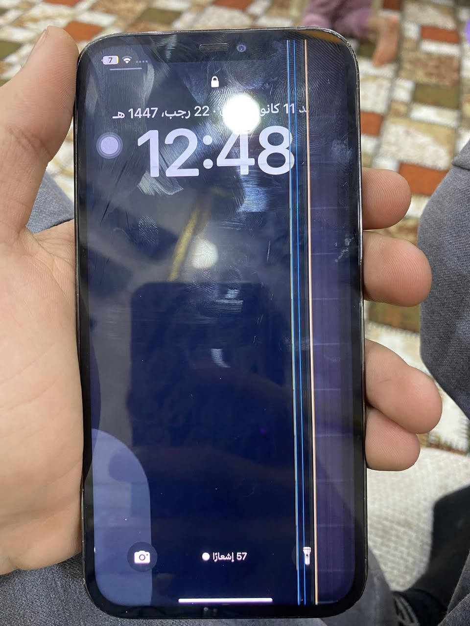 ايفون ١٢ برو ماكس ٢٥٦ بطارية ١٠٠ محتركه شاشه مثل ماموضح بصوره مكاني بغداد ***********
