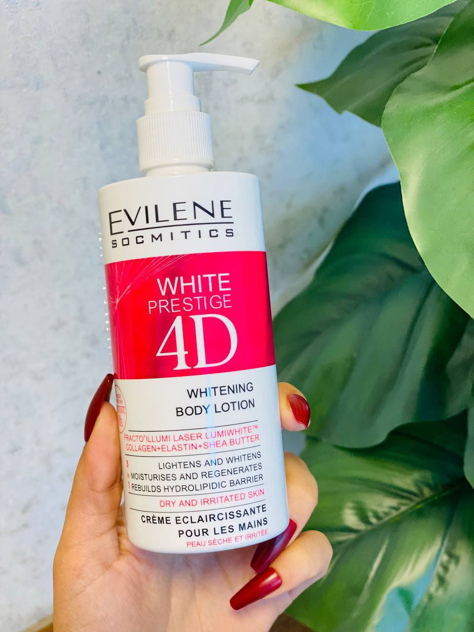 لوشن الجسم المبيض وايت برستيج 4دي من إيفيلينللبشرة الجافة والمتهيجة. البولندي 🇵🇱 ✨

✅يحتوي على تركيبة مبتكرة بتقنية "فراكتو 2 إلومي ليزر" ومركب "لومي وايت". 

✅يرطب البشرة ويجددها ويفتحها، كما يعيد بناء الحاجز الدهني المائي. 

✅يعالج التصبغات ويمنع تكون بقع جديدة لمدة تصل إلى 48 ساعة بعد الاستخدام. 

✅يمكن استخدامه أيضًا ككريم لليدين. 
الحجم 300ml المنشأ بولندي🇵🇱

للاستفسار والحجز مراسله خاص


**إذا كنت صاحب هذا الإعلان وتريد حذفه لأي سبب، رجاءا أرسل رسالة إلى الدعم الفني**