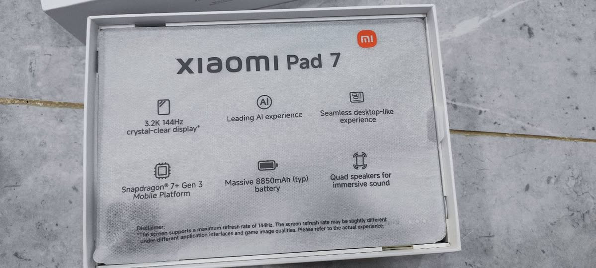 السلام عليكم ❤️.
Xiaomi pad 7 للبيع .🔺
ذاكرة 256GB
مُستخدم صار 4 اشهر استخدام قليل مو قوي 
بعدة جديد وكلشي مابدل بي والشاشة سليمة  مواصفاتة قوية للالعاب والرسم والمشاهدة يعني من كل النواحي يصلح . 

ملحقاتة كامل من گفر وشاحنتة الاصلية .

بالإضافة الى جوستك مال PS4 جديدة تربط عل باد وتلعب .

للاستفسار مراسلة الصفحة ... البيع داخل كنعان


**إذا كنت صاحب هذا الإعلان وتريد حذفه لأي سبب، رجاءا أرسل رسالة إلى الدعم الفني**