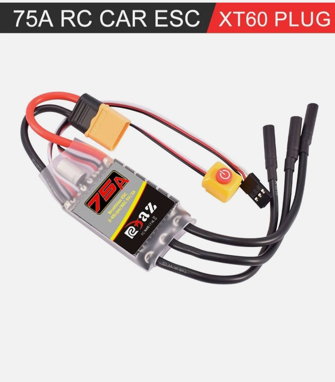 وحدة تحكم إلكترونية في السرعة (ESC) بدون فرش (Brushless) بقدرة 75 أمبير، مصممة لسيارات وشاحنات التحكم عن بعد (RC). [1, 2]
وحدة تحكم إلكترونية في السرعة (ESC) بدون فرش (Brushless) بقدرة 75 أمبير، مصممة لسيارات وشاحنات التحكم عن بعد (RC)
.إليك التفاصيل الفنية لهذا المتحكم
:التوافق: مناسب لسيارات الطرق الوعرة، سيارات السياحة، والشاحنات بمقياس 1:10 و 1:8
.نوع البطارية: يدعم بطاريات LiPo بجهد 2S إلى 4S
.المميزات: يحتوي على نظام BEC مدمج بقدرة 6 فولت/3 أمبير لتشغيل المكونات الإلكترونية
.... السعر 30 الف...


**إذا كنت صاحب هذا الإعلان وتريد حذفه لأي سبب، رجاءا أرسل رسالة إلى الدعم الفني**