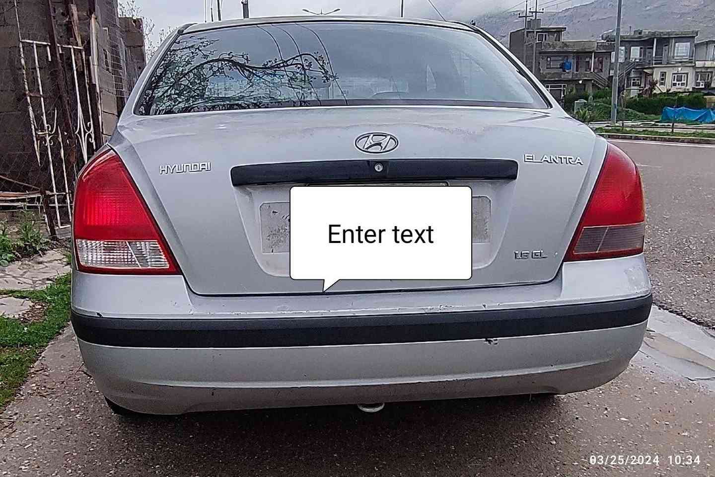 هۆندای ئەلێنترا 2002 ماڵی دۆست
بێ بۆیاخ 
بێ لێدران دەعامی بۆدەعامی بەشەرت
بەجوانی و پاکی ماوەتەوە
گێر و مەکینەی بەشەرت
مەکینە گەورە ١٨ مەرغوب
هیچ کێشەیەکی تێدا نییە
زۆر توند و تۆڵە
تایەی تازەیە 
تەبرید سارد و گەرم ئیشەکات
رەقەم  سلێمانی
ژ.م *********** دار بنديهكان, السليمانية
