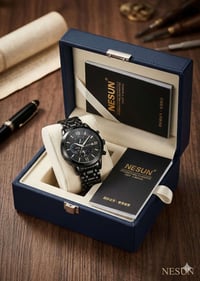 ساعة اصلية نوع NESUN Black Edition 🖤 تميّز بإطلالة تجمع بين الفخامة ال...