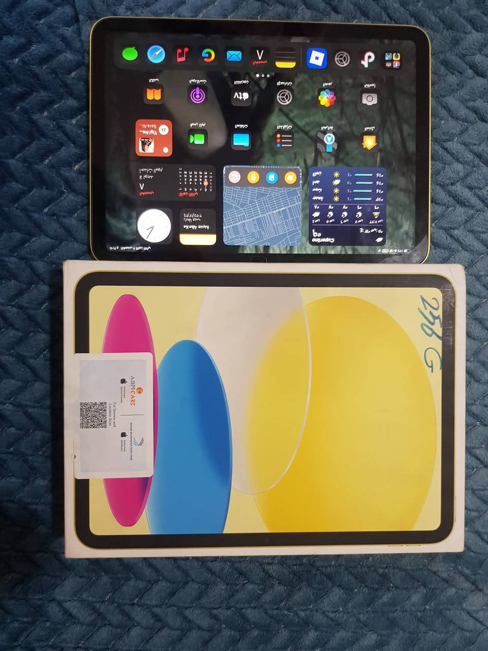 السلام عليكم للبيع آيباد ١١ معالج ١٦A ذاكره ٢٥٦ اخو الجديد سعره ٥٥٠ الف للتواصل ***********
