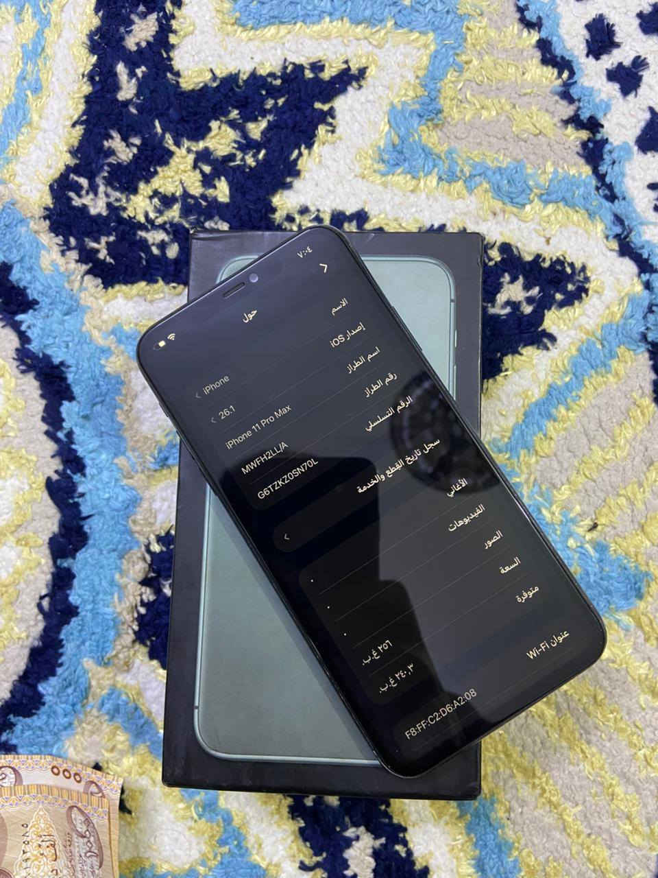 سلام عليكم شباب ايفون 11 برو ماكس للبيع
جهاز مبدل شاشه اصليه وكاله 3 خيارات
ولضهر بي فطور 
ذاكرته 256
بطارية مبدلة قبل سبوع 100
ملحقاته حافضه ولزكه وكارتونه 
جهاز نضيف سعره 225 الف 
مكاني بغداد حسينيه مال راشديه ***********
