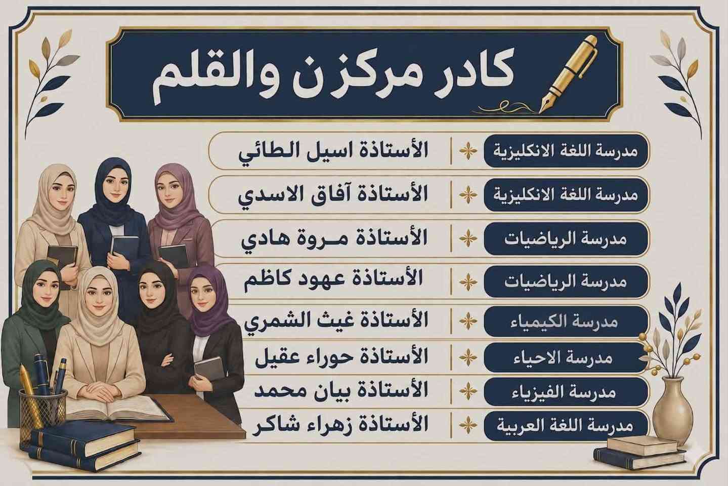 ✨ احجز مقعدك الآن📢📢

🔹 التسجيل مستمر للعام الدراسي الجديد
🔹 لجميع المراحل: الابتدائية – المتوسطة – الإعدادية
🔹 أساتذة أكفاء وخبرة في تدريس المناهج الدراسية
🔹 شرح مبسط ومتابعة مستمرة للطلبة
🔹 كادر مختص لتدريس المراحل الوزارية 

🏫 مركز نون والقلم لدورات التقوية 
📍 بابل / نادر الثانية / شارع مدرسة طليطلة للبنات / مجاور الحوزة الدينية
📞 للاستفسار والتسجيل
 واتساب ***********  ***********
