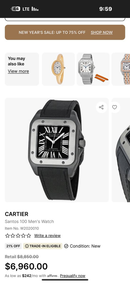 قطه مال امزون ماركة كارتير
سوبر ماستر كوالتي خرافي
 اوتوماتيك
مع العلبه الاصليه وباقي المرفقات
مزاد من (50$)
اقل سوم 10$
