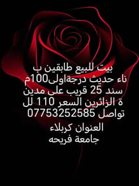جامعة فريحه كربلاء • بناء حديث • ١٠٠م